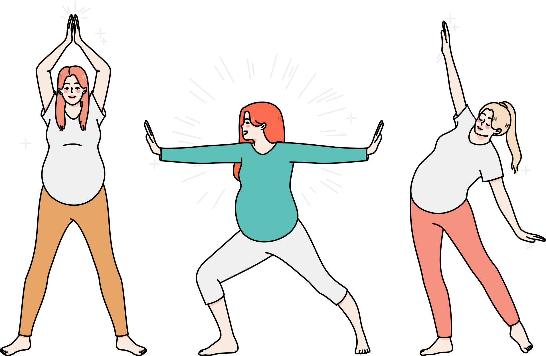 Pregnant Women Exercising